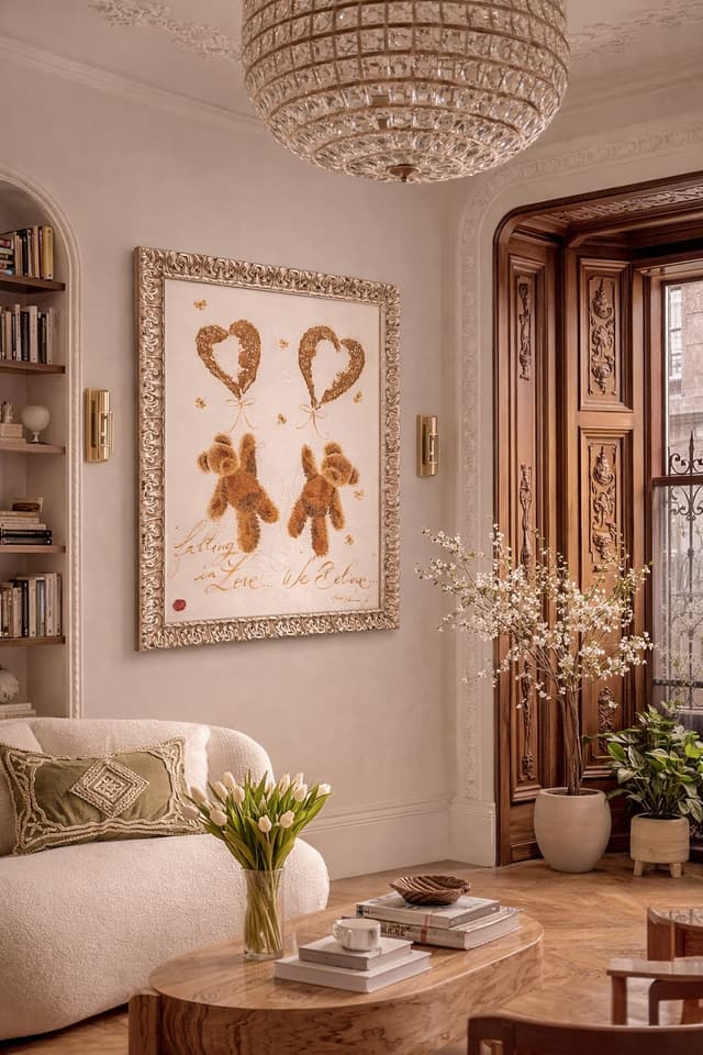 Nanou Herman artwork in living room